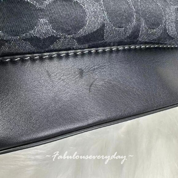 Coach Men's Sprint Backpack In Signature Denim In Silver/Black CAJ57  $745 - Picture 3 of 14